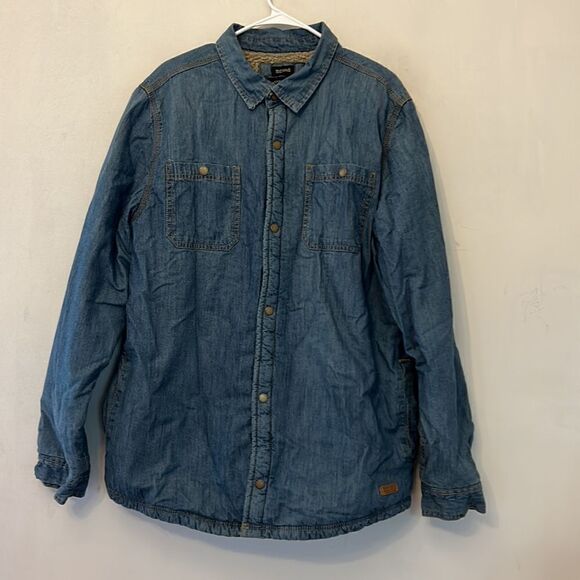 Buffalo David Bitton denim collared lined jacket Size XL New - Picture 2 of 13